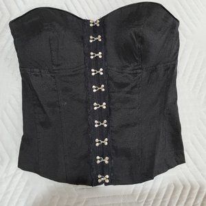 FAMOSA Sexy Black Bustier Corset Strapless Small